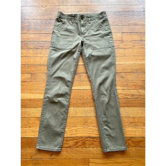 JCREW Army Green Skinny Chinos Womens sz 2 - Picture 1 of 12